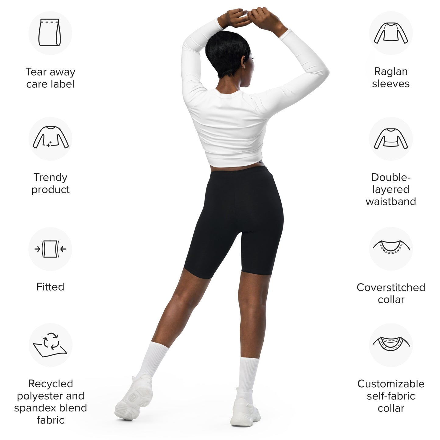 Da Life Recycled long-sleeve crop top