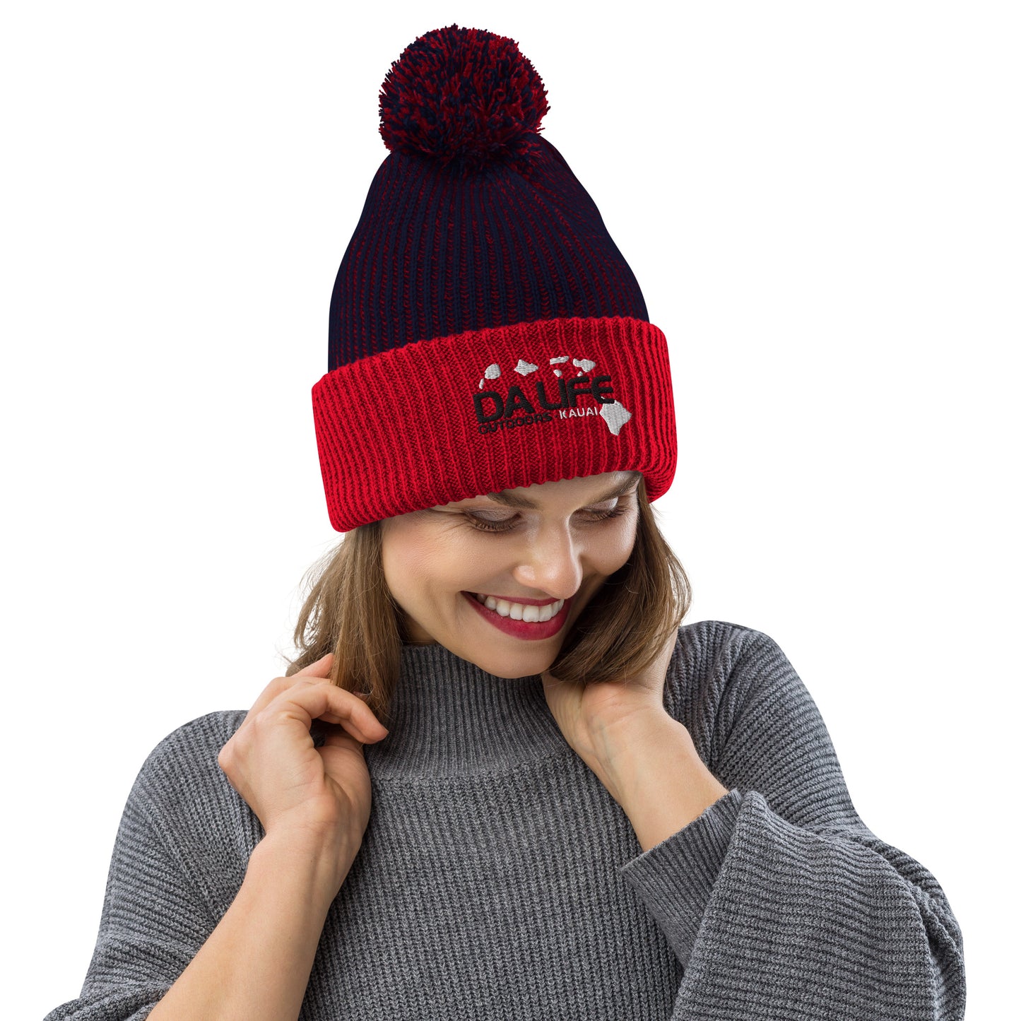 Da Life Pom-Pom Beanie