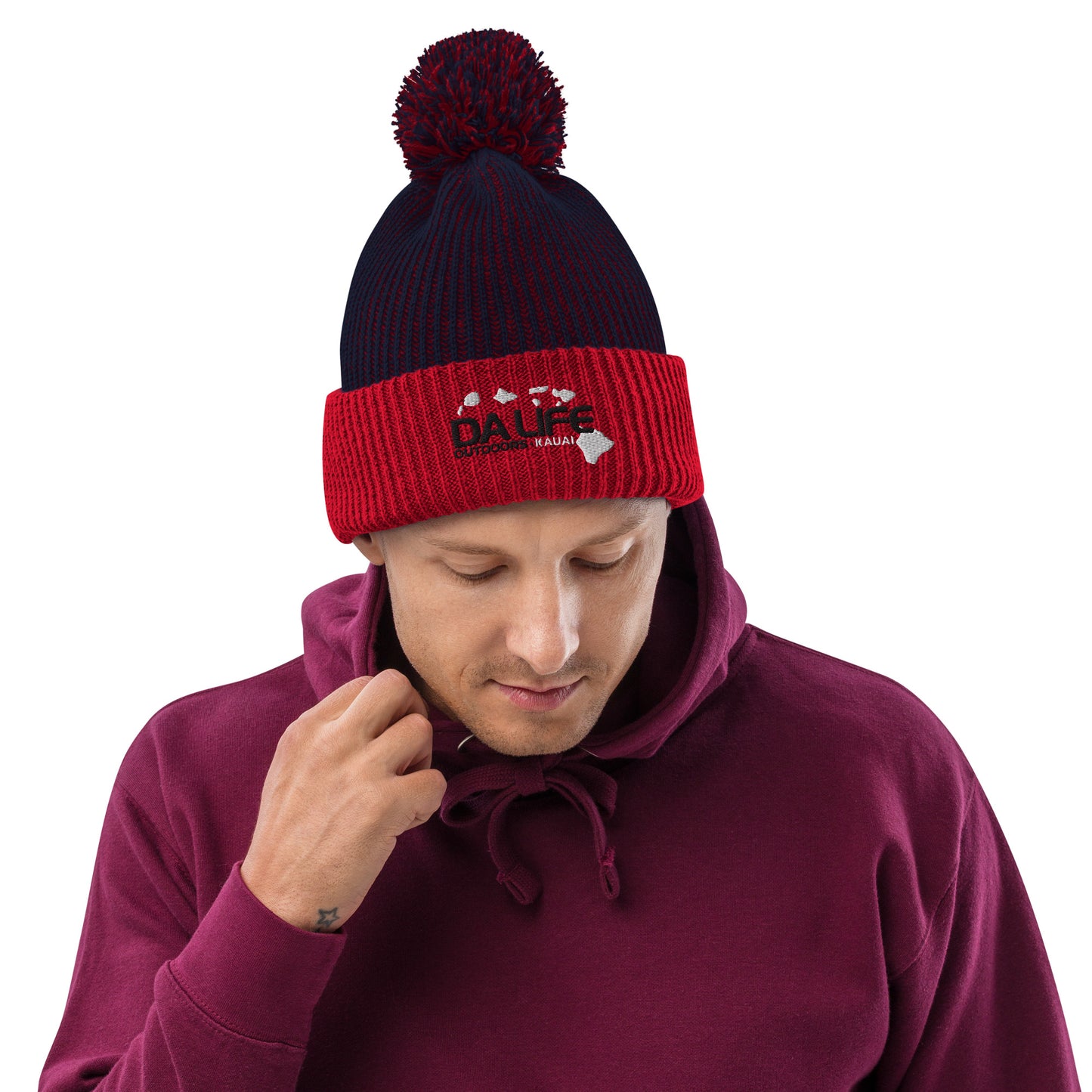 Da Life Pom-Pom Beanie