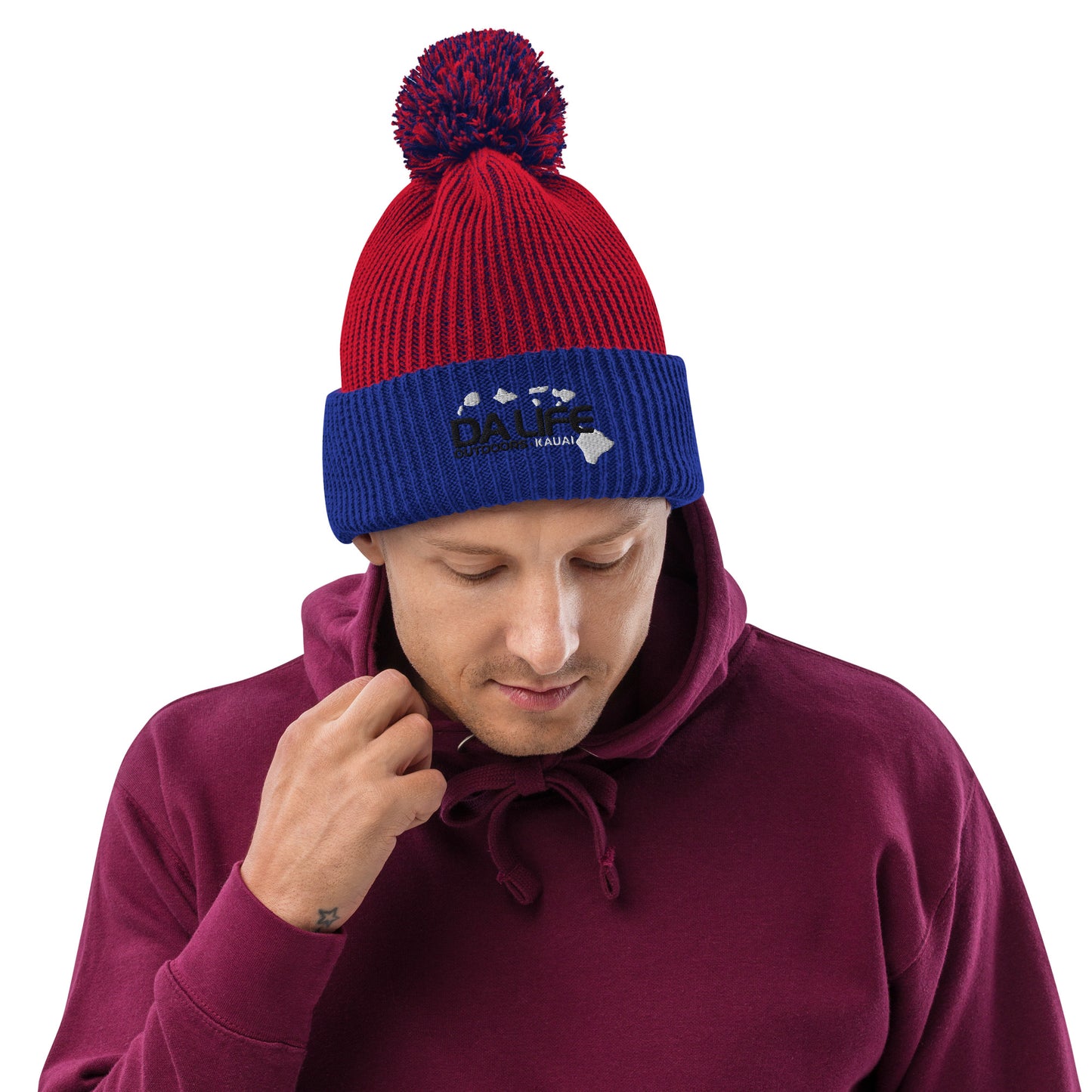 Da Life Pom-Pom Beanie